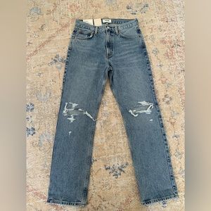 Agolde Mia Mid Rise Straight Jean in Rule
